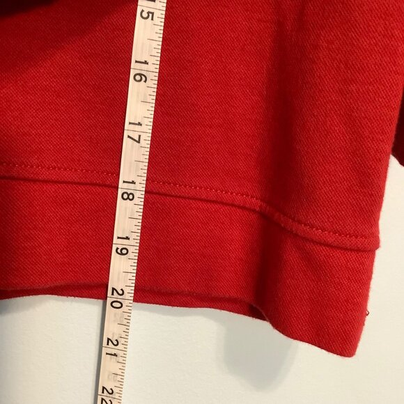 Vineyard Vines Women’s Top Red Cropped Boxy Popover Zipper Back Size XS - Picture 2 of 10